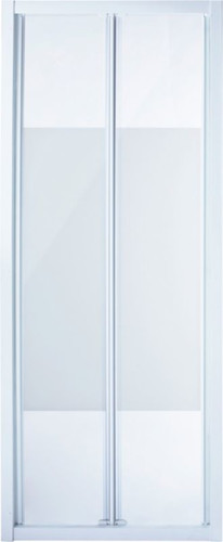 Bi-fold Shower Door Onega 90 cm, white/patterned