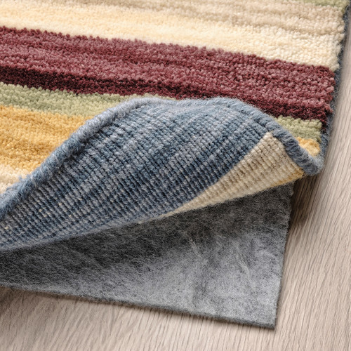 ELLJUSSPÅR Rug, low pile, multicolour/striped handmade, 170x240 cm