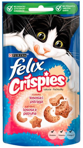 Felix Crispies Salmon & Trout Cat Treats 45g