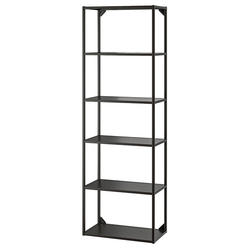 ENHET High fr w shelves, anthracite, 60x30x180 cm