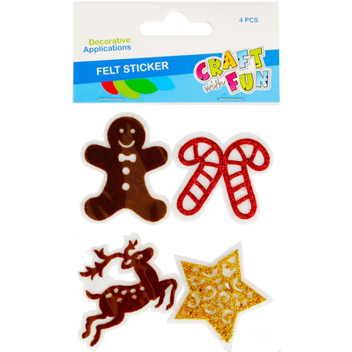 Christmas Felt Stickers 4pcs