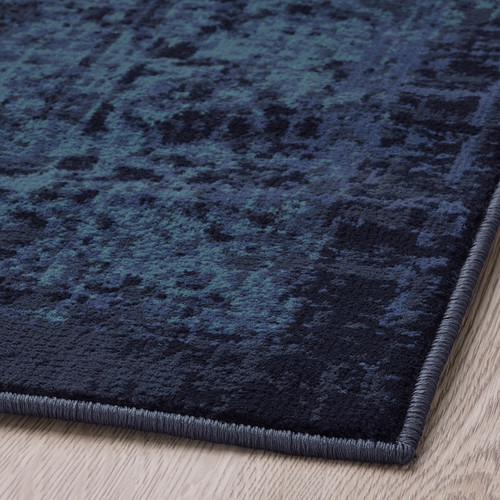 VONSBÄK Rug, low pile, dark blue, 80x180 cm