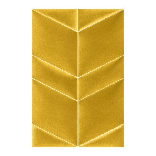 Upholstered Wall Panel Parallelogram Stegu Mollis 15x30cm L, yelllow