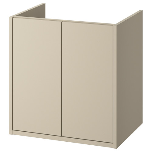 HAVBÄCK Wash-stand with doors, beige, 60x48x63 cm