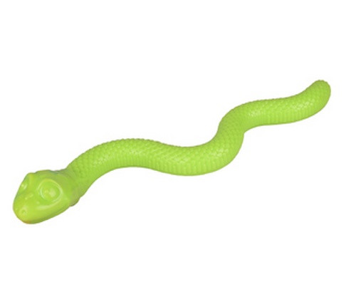 Flamingo Sneaky Snake Dog Snack Toy, green