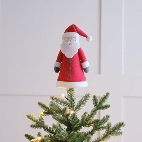 Christmas Tree Topper Santa 20 cm, felt