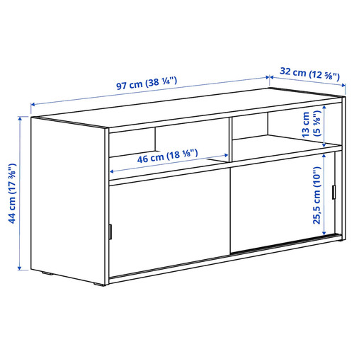 SPIKSMED TV bench, 194x32x44 cm