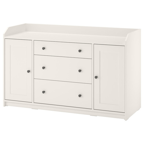 HAUGA Sideboard, white, 140x84 cm