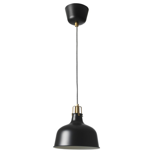 RANARP Pendant lamp, black, 23 cm