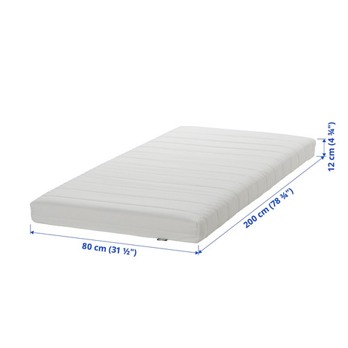 ÅFJÄLL Foam mattress, medium firm/white, 80x200 cm