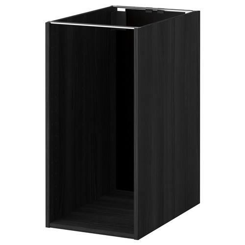 METOD Base cabinet frame, wood effect black, 40x60x80 cm