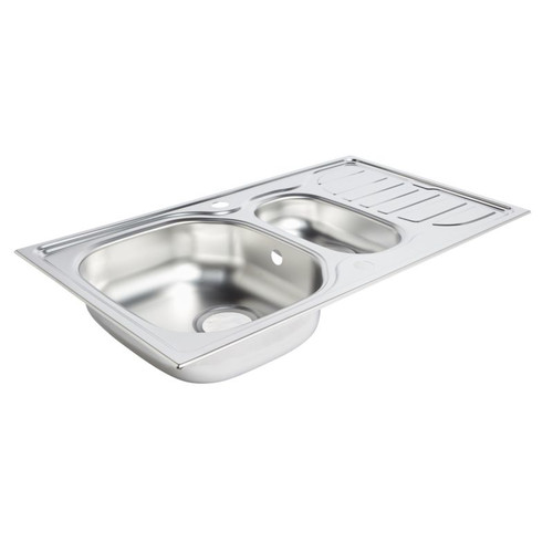 Steel Kitchen Sink Turing 1.5 Bowl with Drainer, satin