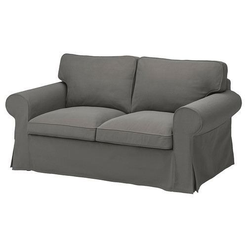 EKTORP 2-seat sofa, Hakebo dark grey