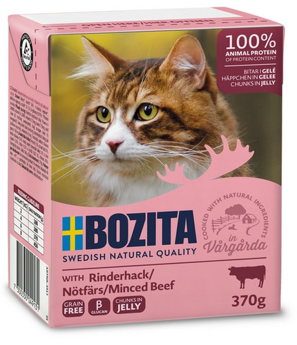 Bozita Feline Cat Food with Minced Beef 370g