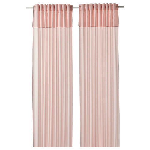 MOALISA Curtains, 1 pair, pale pink, pink, 145x300 cm