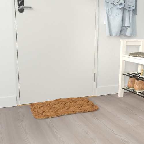 STAVREBY Door mat, indoor, handmade, braided natural, 40x60 cm