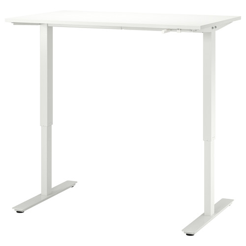 TROTTEN Desk sit/stand, white, 120x70 cm