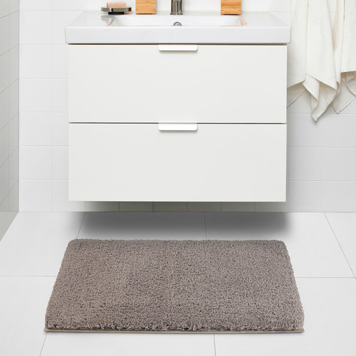 ALMTJÄRN Bath mat, beige, 60x90 cm