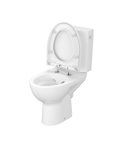 GoodHome WC Compact Toilet Jabi 3/5 l, Rimless, Horizontal, Soft-Close Seat