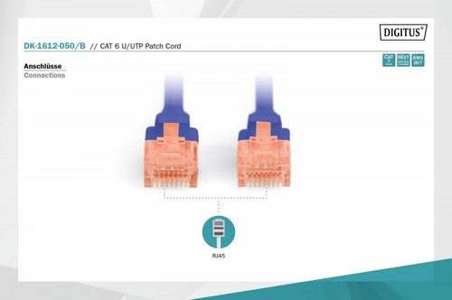 Digitus Patch Cable RJ45 Cat.6 U/UTP PE