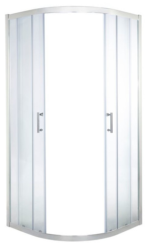 Cooke & Lewis Shower Enclosure 80x80x190cm, chrome/transparent