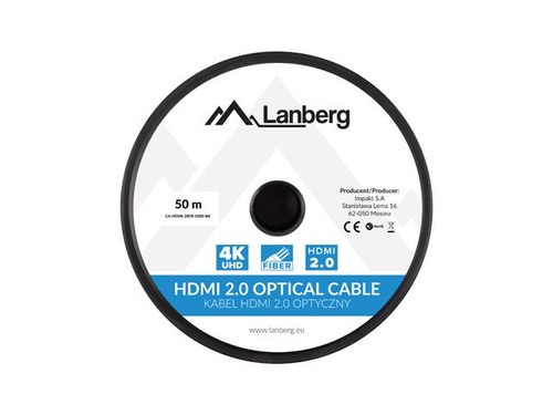 Lanberg HDMI Cable M/M v2.0 CA-HDMI-20FB-0500-BK 50m, black