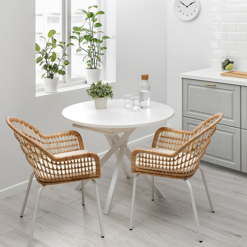 GRANSTORP Extendable table, white, 90/120x90 cm