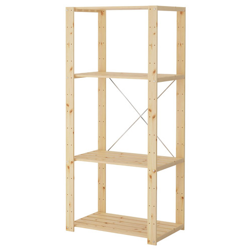 HEJNE Shelf unit, softwood, 78x50x171 cm