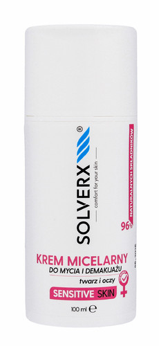 SOLVERX Sensitive Skin Micellar Make-up Removal Cream 96% Natural 100ml