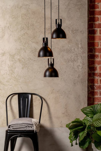 Pendant Lamp Mars 3x E27, black/gold