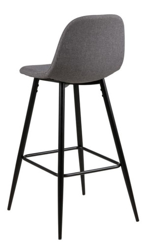 Bar Stool Wilma, light grey/black