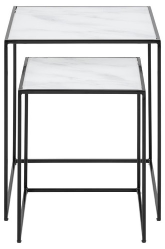 Nesting Tables Set of 2 Bolton, white