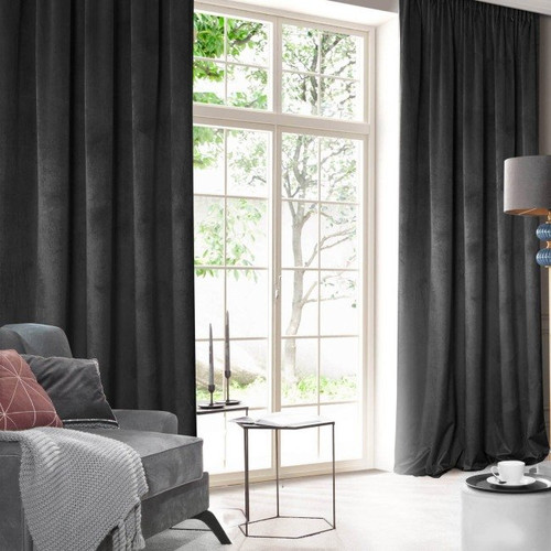 Curtain Rosa 135 x 300 cm, black