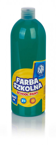 Astra School Paint Bottle 1000ml, emerald green