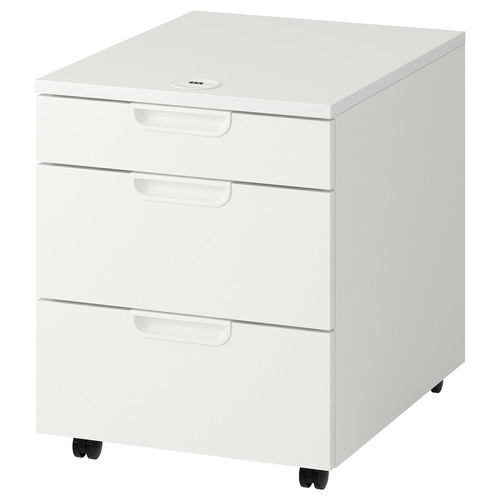 GALANT Drawer unit on casters, white, 45x55 cm