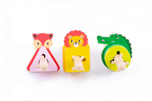 iWood Wooden Stacking Toy Animals 12m+