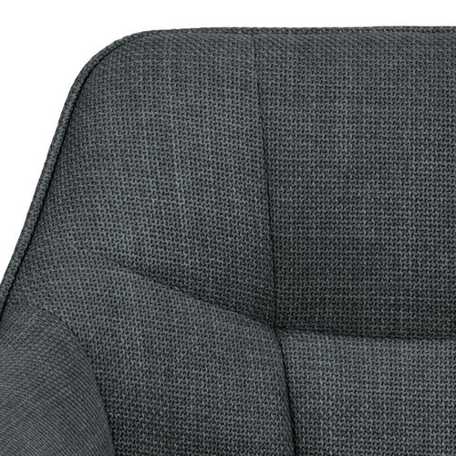 Upholstered Swivel Chair Brenda, dark grey