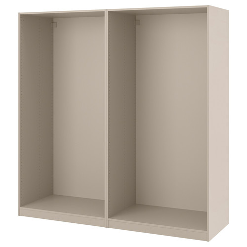 PAX 2 wardrobe frames, beige, 200x58x201 cm