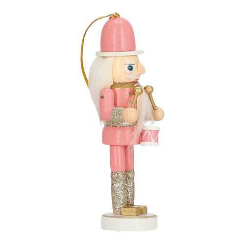 Christmas Tree Decoration Nutcracker 12cm Set of 2pcs, pink