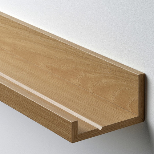 MOSSLANDA Picture ledge, oak effect, 55 cm