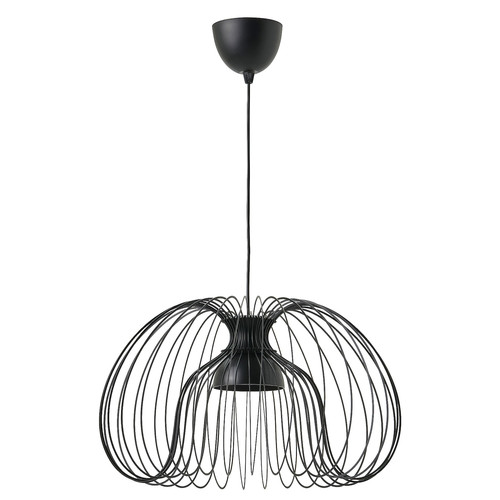 KALLFRONT / HEMMA Pendant lamp, black, 52 cm