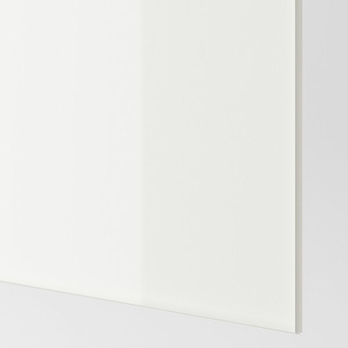 FÄRVIK 4 panels for sliding door frame, white glass, 75x236 cm