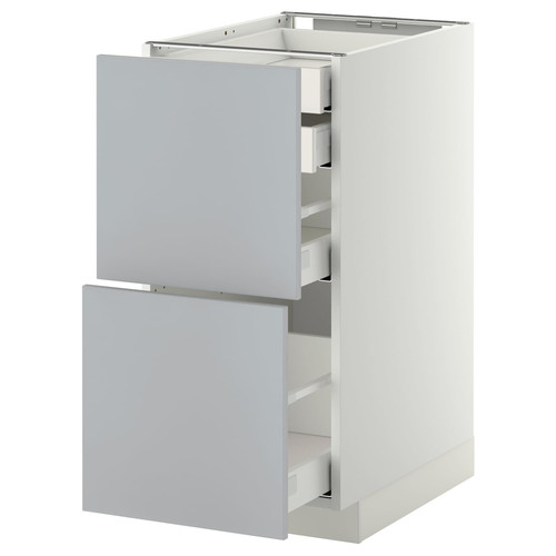 METOD / MAXIMERA Base cb 2 frnts/2 low/1 md/1 hi drw, white/Veddinge grey, 40x60 cm