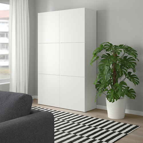 BESTÅ Storage combination with doors, Lappviken white, 120x40x192 cm