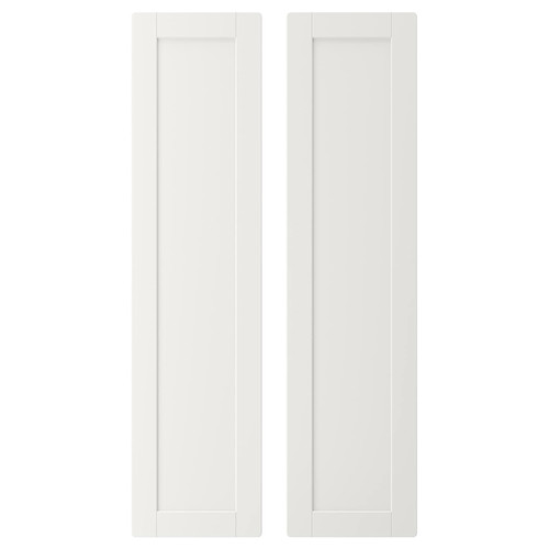 SMÅSTAD Door, white, with frame, 30x120 cm