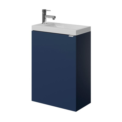 Goodhome Wall-mounted Basin Cabinet Imandra 44cm, matt dark blue