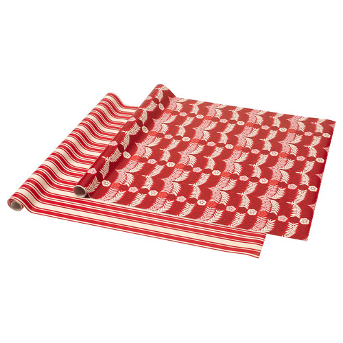 VINTERFINT Gift wrap roll, mixed patterns red, 3x0.7 m/2.10 m²