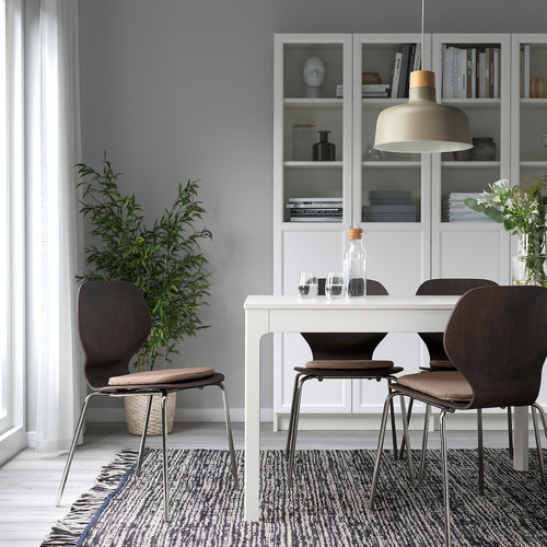 ÄLVGRÄSMAL Chair pad, beige, 32.6/31.3x33x3 cm