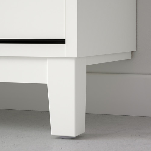 STÄLL Shoe cabinet with 3 compartments, white, 79x29x148 cm