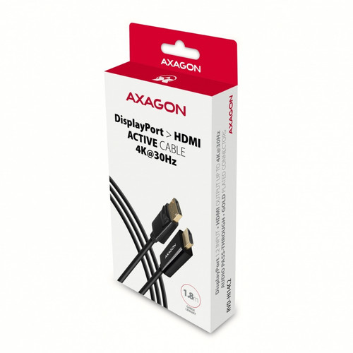 AXAGON Cable DisplayPort to HDMI 4K/30Hz, RVD-HI14C2 1.8m